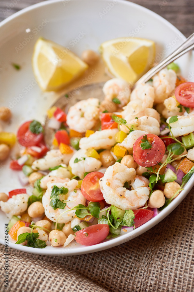 Peruvian Shrimp Salad - Ensalada de late y Camaron