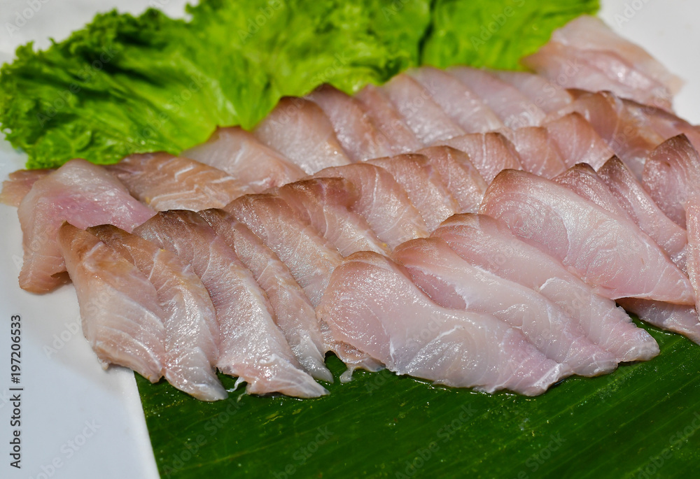 Sashimi and Sushi with the japanese foods style Sashimi and Sushi with the japanese foods style
