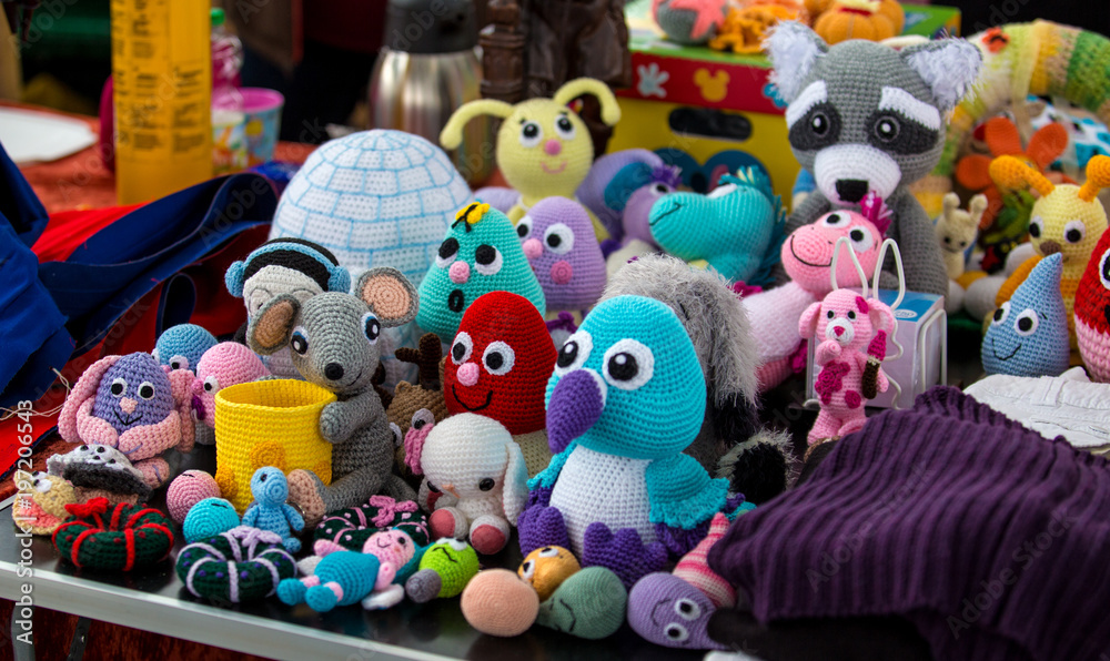 Fototapeta premium Knitted toys