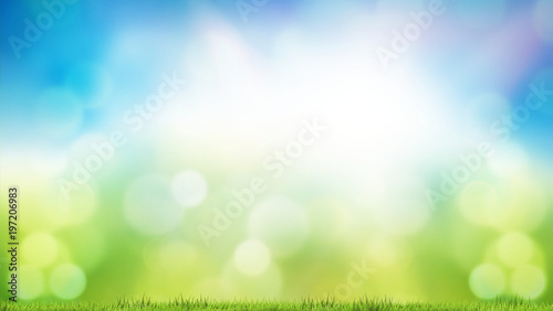 nature bokeh background green grass meadow lawn 3d rendering