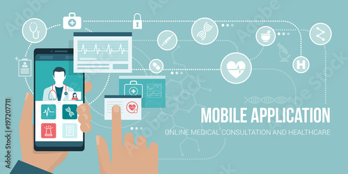 Healthcare app on a smartphone