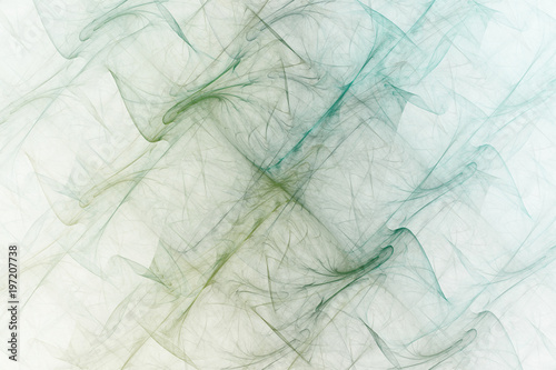 Bright abstract fractal blue and green veil of fantasy, Fractal waves Fantasy