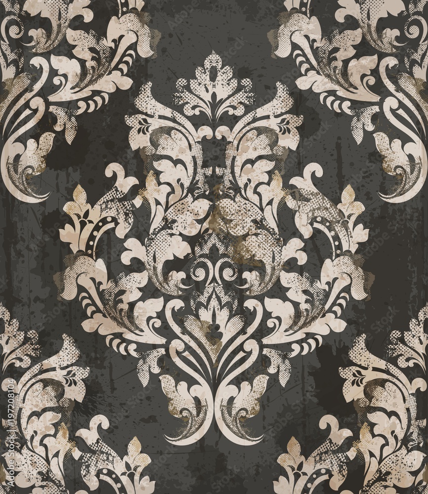 Damask old pattern ornament decor Vector. Baroque fabric texture illustration designs Damask old pattern ornament decor Vector. Baroque fabric texture illustration designs