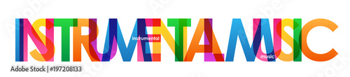 INSTRUMENTAL MUSIC colorful letters banner