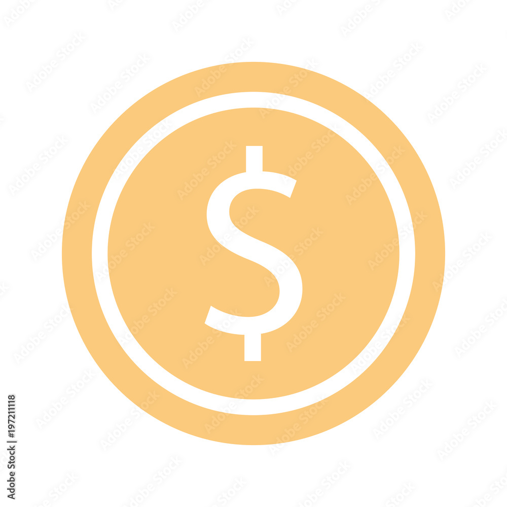 dollar coin currency money cash vector illustration dollar coin currency money cash vector illustration