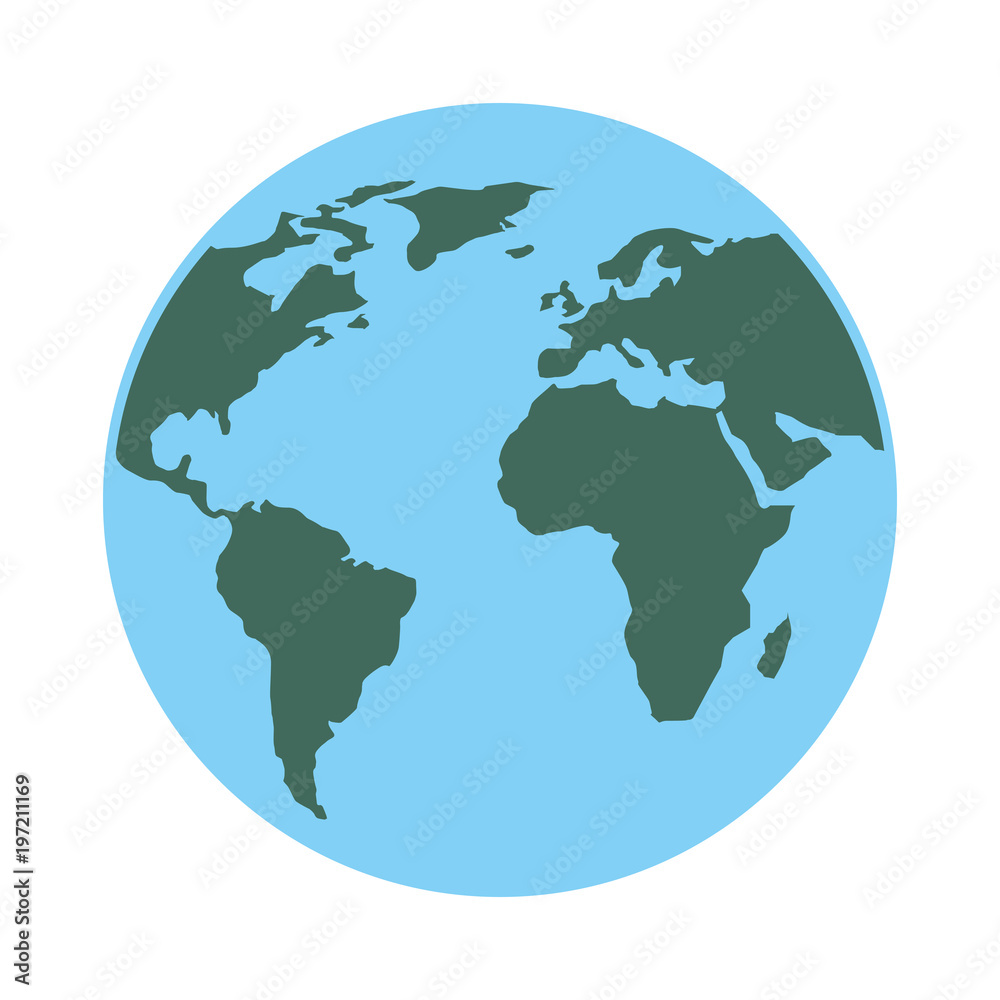 globe world planet map earth image vector illustration