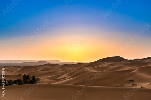 Merzouga in the Sahara Desert in Morocco © marabelo
