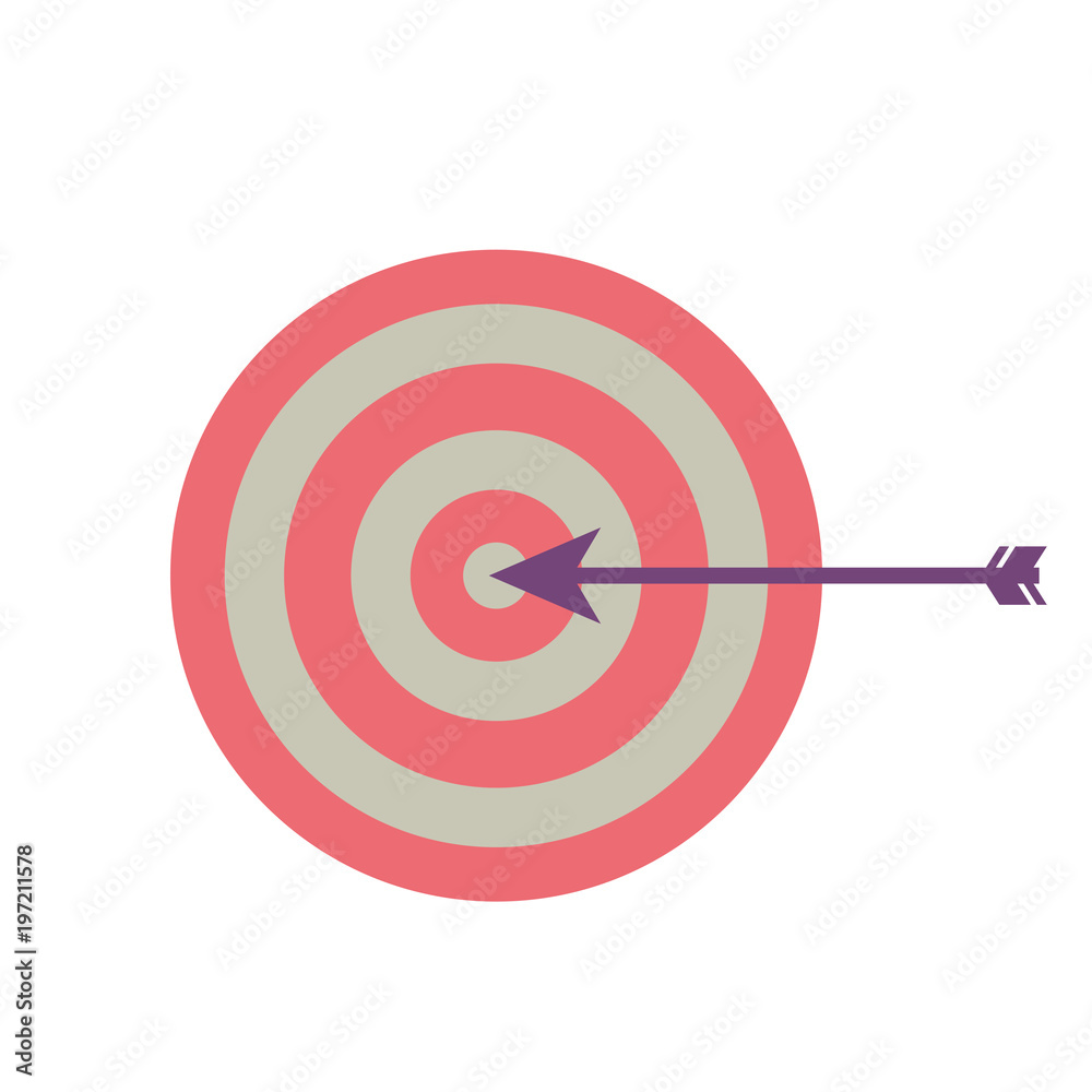 target arrow strategy business marketing vector illustration