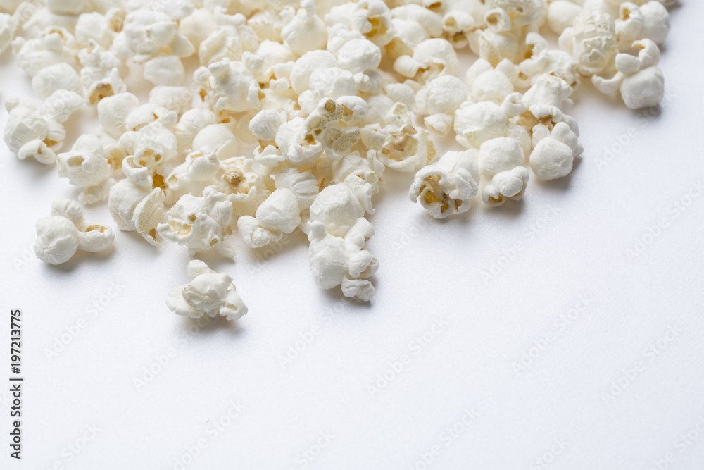 Popcorn border isolated on white