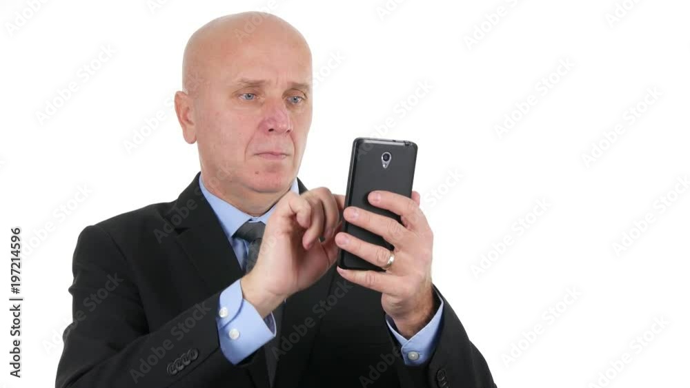 Business Person Use Mobile Phone Internet Connection Send and Receive Messages Business Person Use Mobile Phone Internet Connection Send and Receive Messages
