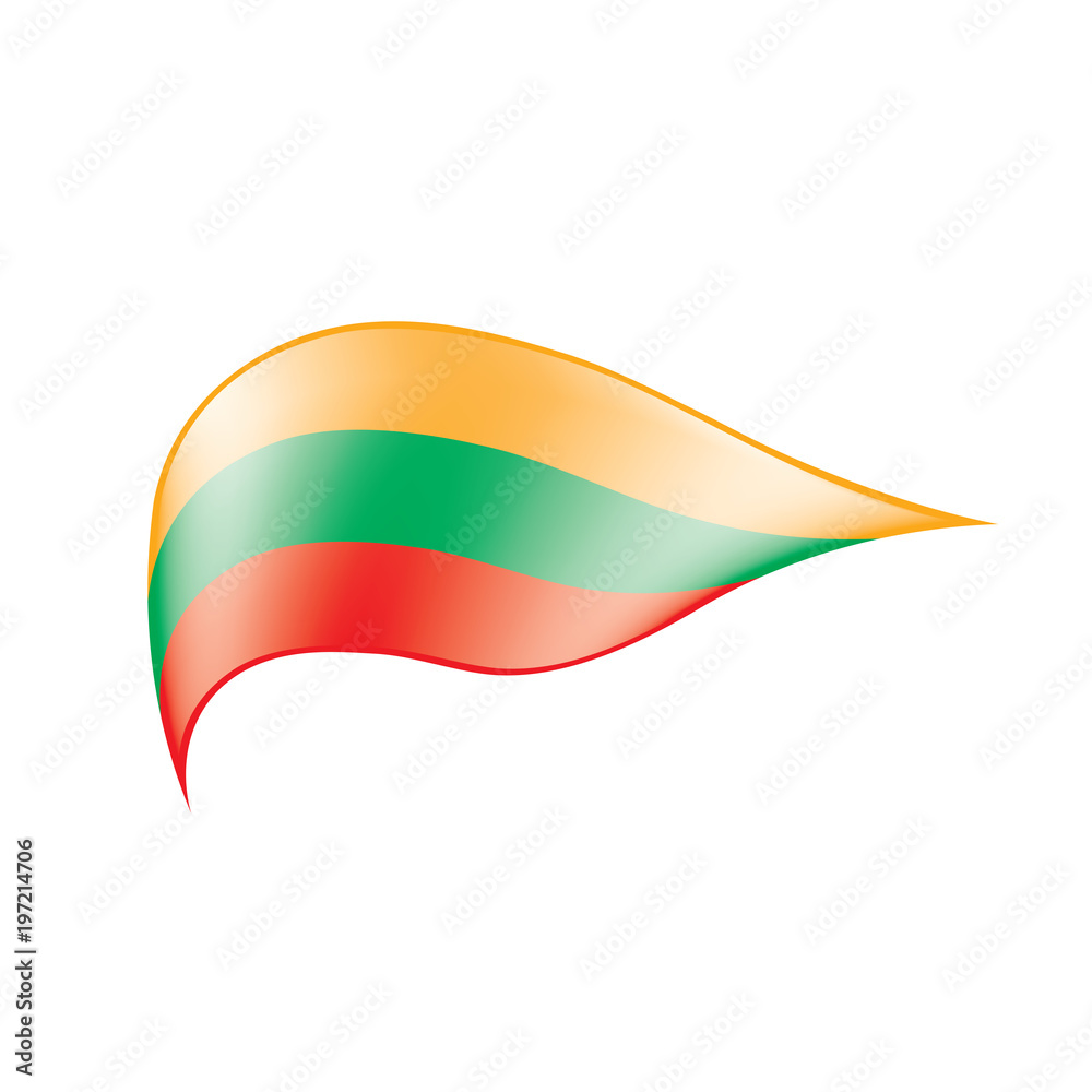 Lithuania flag, vector illustration Lithuania flag, vector illustration