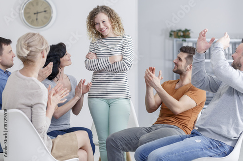 Group clapping photo