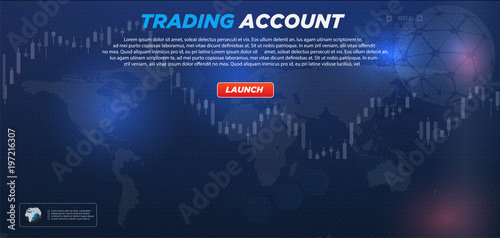 Trade market. Binary option. . Abstract virtual graphic. HUD UI for business app. Futuristic user interface.
