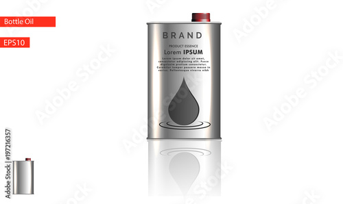 Motor oil bottle on a white background. Vector illustration.