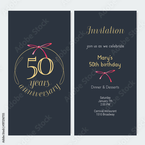 50 years anniversary vector illustration