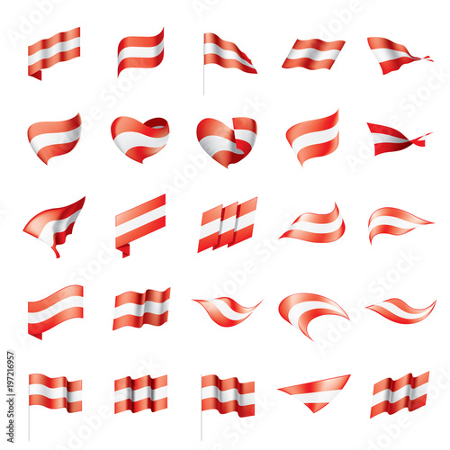 Austria flag, vector illustration