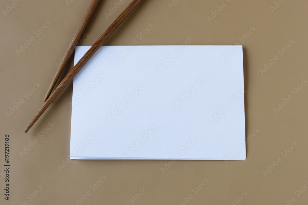Chopsticks. Space for text