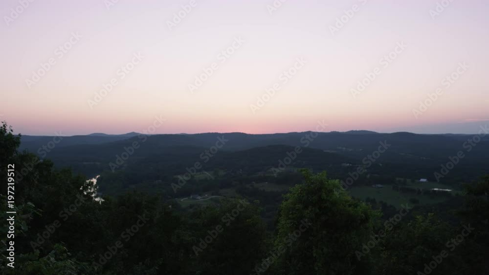 A Beautiful Forest Valley Beneath A Sunrise A Beautiful Forest Valley Beneath A Sunrise