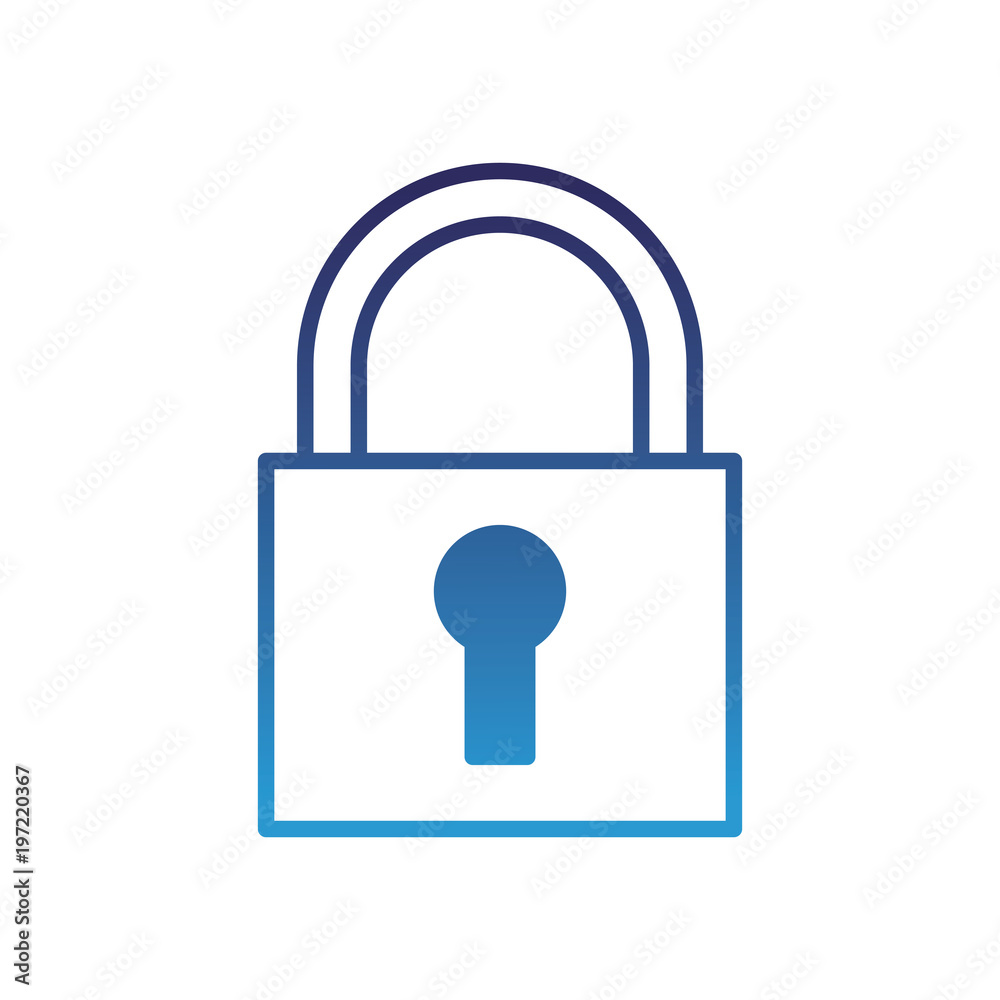 security padlock close protection icon vector illustration degraded blue security padlock close protection icon vector illustration degraded blue