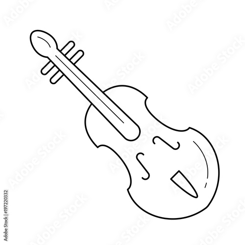 Violin vector line icon isolated on white background. Violin line icon for infographic, website or app. Icon designed on a grid system.