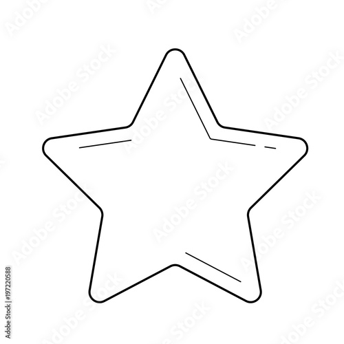 Music star vector line icon isolated on white background. Music star line icon for infographic, website or app. Icon designed on a grid system.