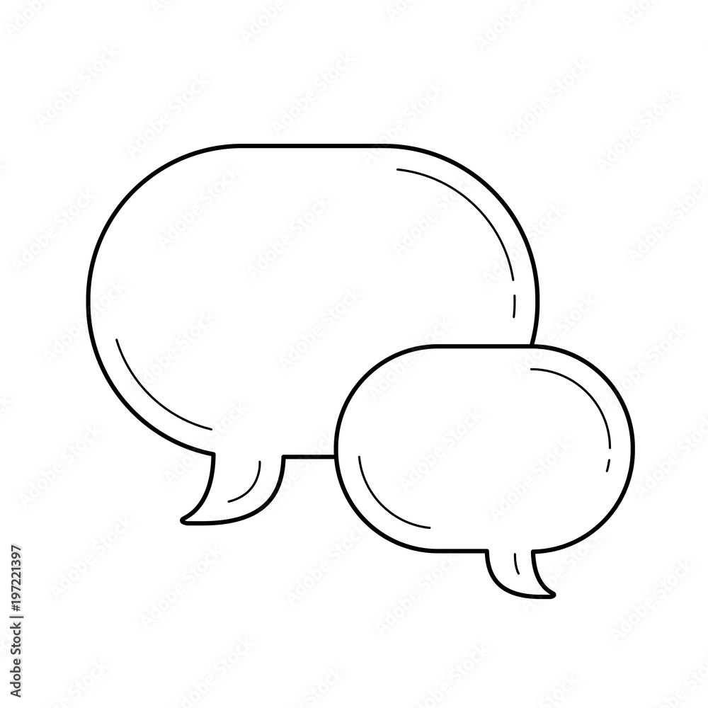 Chat bubbles vector line icon isolated on white background. Chat bubbles line icon for infographic, website or app. Scalable icon designed on a grid system. Chat bubbles vector line icon isolated on white background. Chat bubbles line icon for infographic, website or app. Scalable icon designed on a grid system.