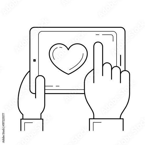 Add to favourites vector line icon isolated on white background. Add to favourites line icon for infographic, website or app. Scalable icon designed on a grid system.