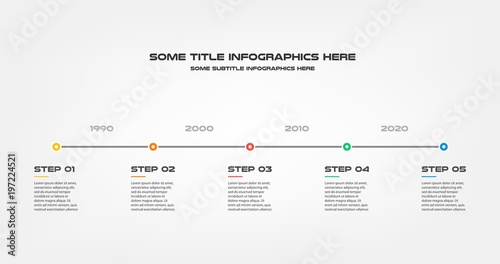Snake timeline steps infographics - can illustrate a strategy, workflow or team work, vector flat color, business template for presentation. Can be used for diagram, banner, web design