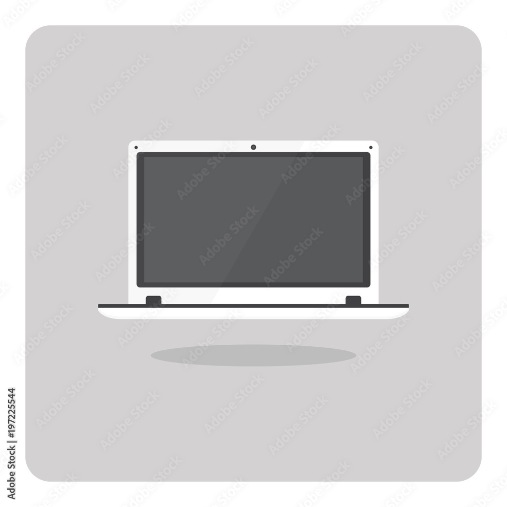 Vector design of flat icon, Laptop on isolated background. Stock ...