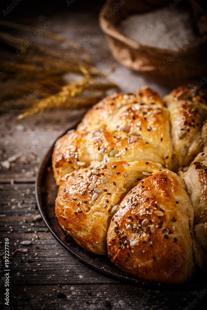 Fresh baked bun Fresh baked bun