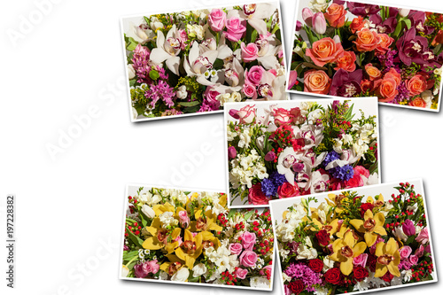 Flower bouquet composition for the holiday, spring bouquet of flowers for your favorite, festive bouquet of flowers for a wedding, hyacinths, flower Brunei, Tulips, Archidamus, roses, hrisanthemom