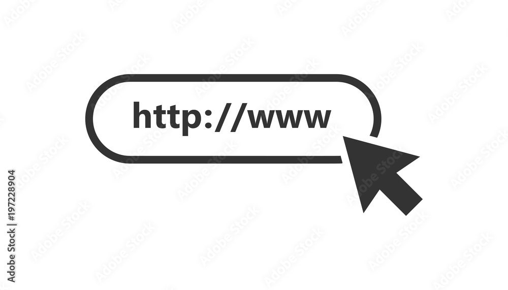 Address and navigation bar icon. Vector illustration. Business concept search www http pictogram. Address and navigation bar icon. Vector illustration. Business concept search www http pictogram.
