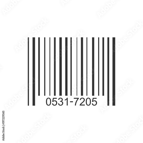 Barcode product distribution icon. Vector illustration. Business concept barcode pictogram.