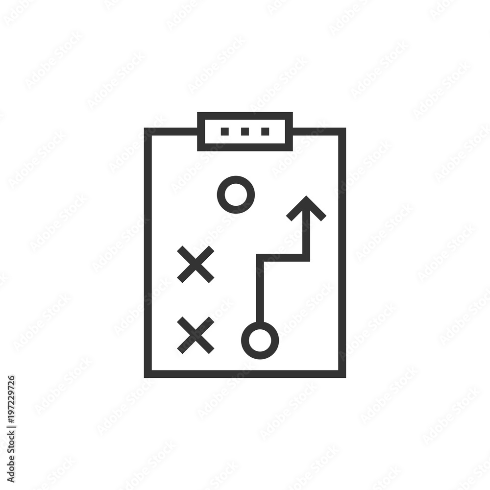 Tactical plan document icon. Vector illustration. Business strategy concept  plan pictogram. Stock Vector