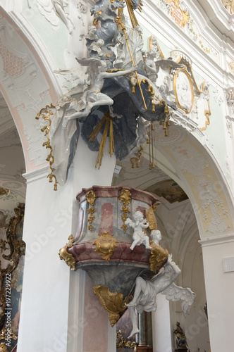 Kanzel in der Klosterkirche in Ochsenhausen photo