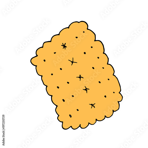 Cookies icon in hand drawn style