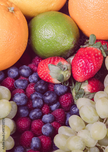 variety of fruits in a heap