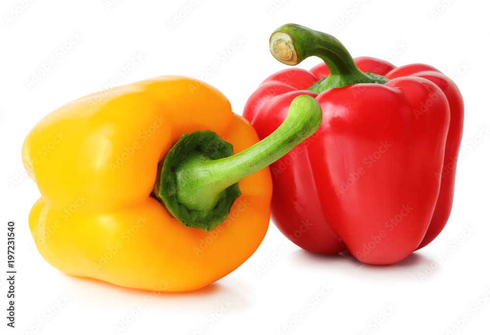 Fresh delicious paprika isolated on white background, including clipping path without shade. Fresh delicious paprika isolated on white background, including clipping path without shade.