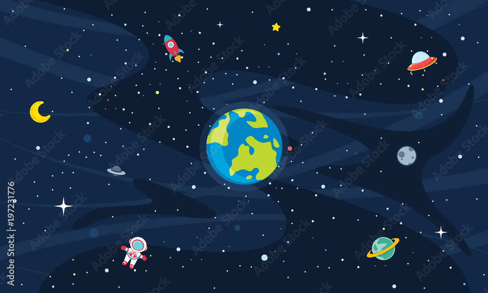 Vector Illustration Of Space Vector Illustration Of Space