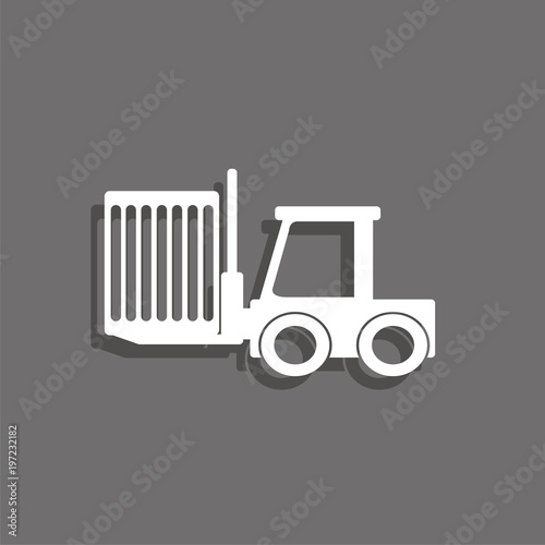 The loader. White vector icon