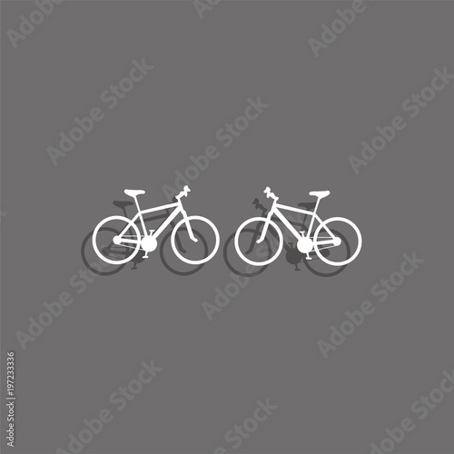 Sports sign. Cycling. Vector icon. 