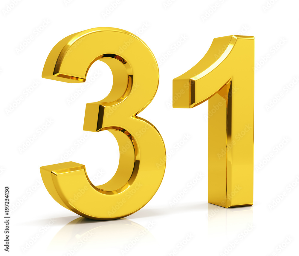 Number 31 Stock Illustration | Adobe Stock