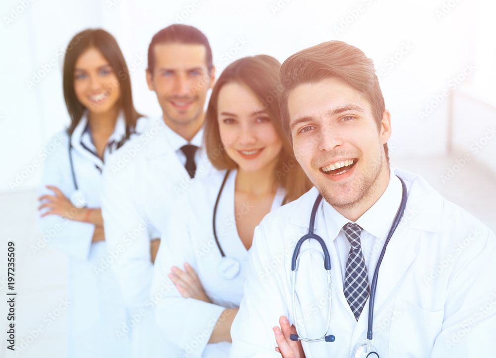 Portrait of confident happy group of doctors Portrait of confident happy group of doctors