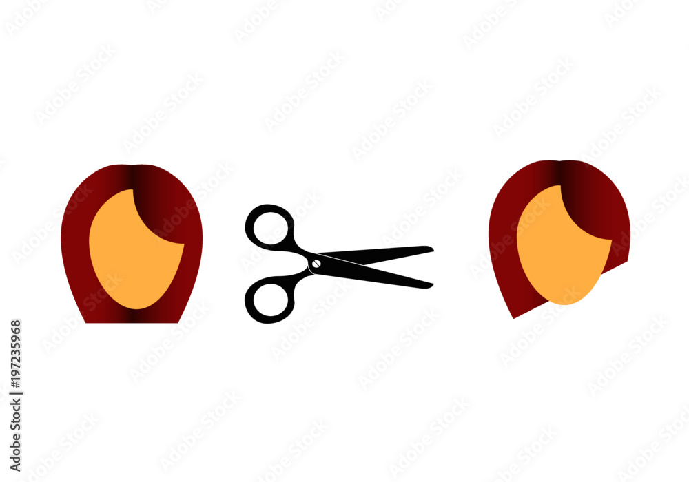 New haircut illustration. Vector New haircut illustration. Vector