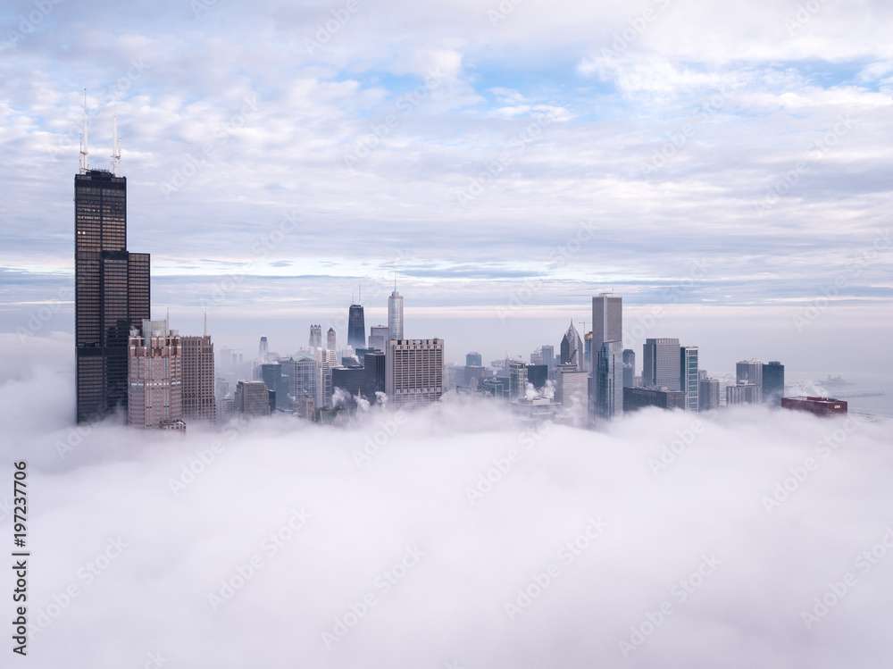 Obraz premium Chicago Foggy