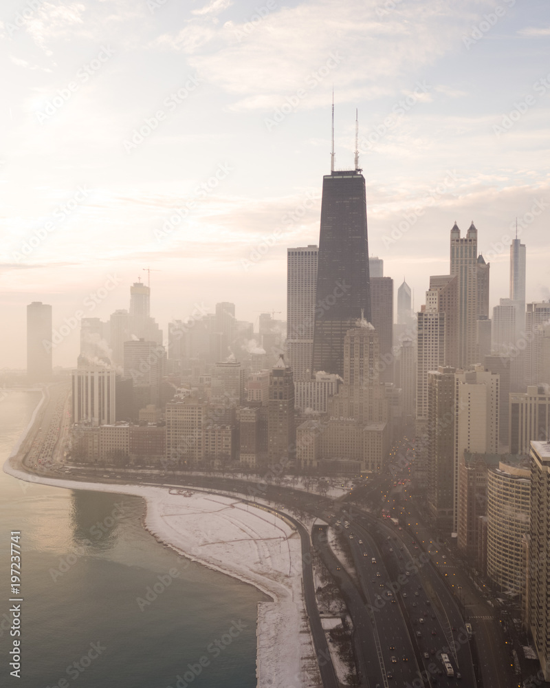 Fototapeta premium Chicago Winter Sunrise