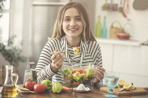 Salad diet healthy nutrition concept