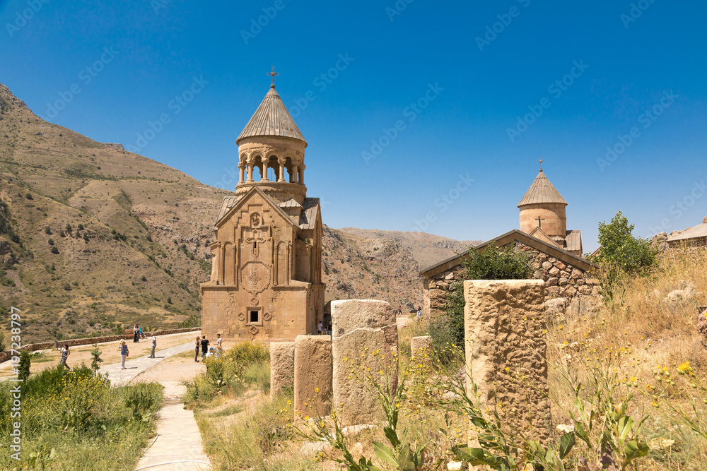 Landscape view of the monastery in the summer. Noravank Monastery. Armenia