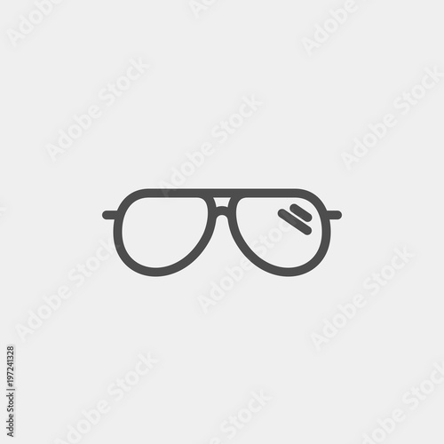 Sunglasses flat vector icon