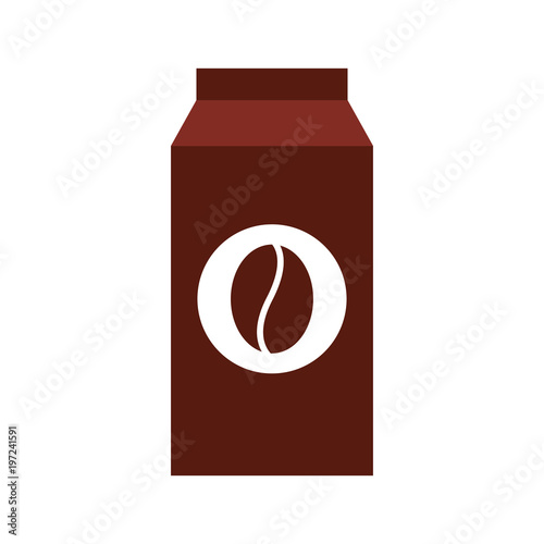 coffee packaging box bean emblem product vector illustration